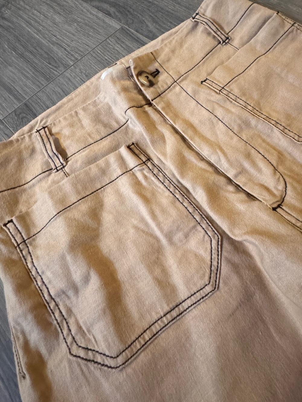 Maeve The Colette Cropped Wide-Leg Pants: Contrast-Stitch Linen - Picture 4 of 6